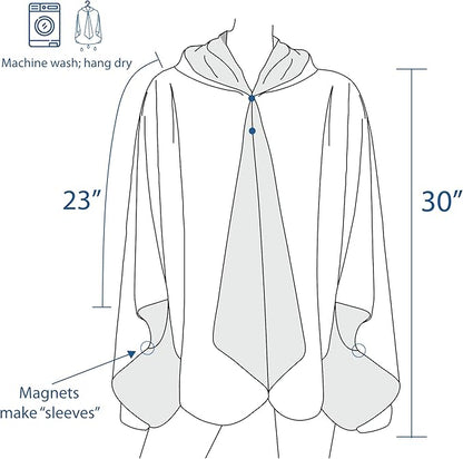RainCaper Womens Rain Cape Poncho Coat Jacket with Hood Reversible Gorgeous Ultrasoft