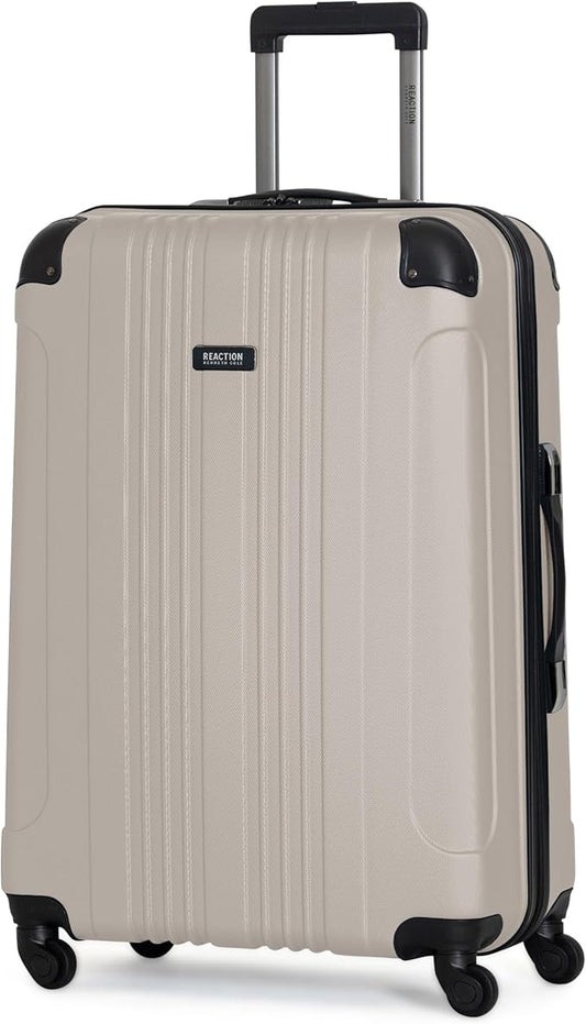 Kenneth Cole REACTION Out of Bounds Lightweight Hardshell 4-Wheel Spinner Luggage, Mushroom, 28-Inch Carry On