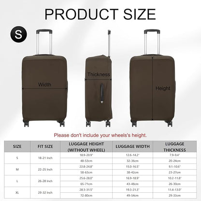 uxcell Travel Luggage Cover, Washable Suitcase Covers for Luggage Anti-scratch Suitcase Protector Elastic Baggage Protective, Fits 18-21 Inch Suit Case, Dark Brown