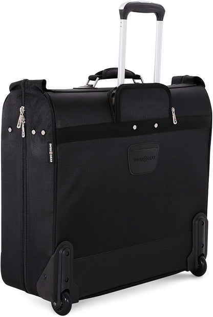 SwissGear 7895 Premium Rolling Garment Bag, Bonus Hanging Feature, Men's and Women's, 24-Inch Luggage - Black