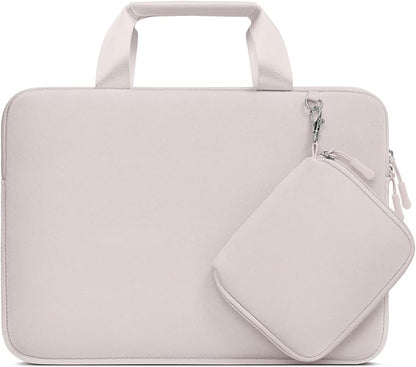 MOSISO Laptop Case 13.3 inch, 13-13.3 inch Laptop Sleeve Bag Compatible with MacBook Air/Pro 13 / Pro 14, HP Dell ASUS, Neoprene Carrying Computer Bag with Handle&Detachable Small Case, Stone Gray