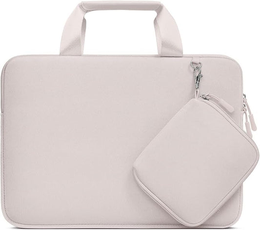 MOSISO Laptop Case 13.3 inch, 13-13.3 inch Laptop Sleeve Bag Compatible with MacBook Air/Pro 13 / Pro 14, HP Dell ASUS, Neoprene Carrying Computer Bag with Handle&Detachable Small Case, Stone Gray