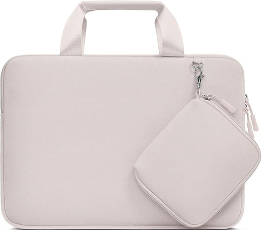 MOSISO Laptop Case 15 inch, Laptop Sleeve Bag Compatible with MacBook Air 15 inch M4 M3 M2 2025 2024 2023, Dell XPS, Neoprene Carrying Computer Bag with Handle&Detachable Small Case, Stone Gray
