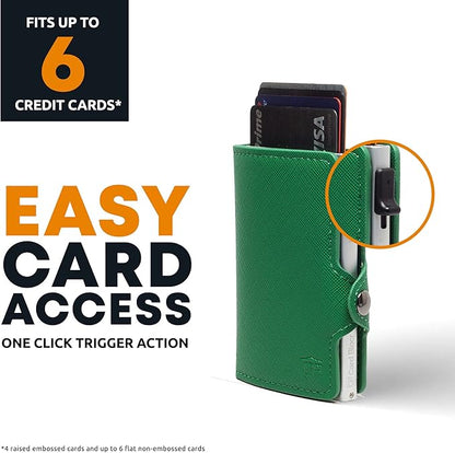 Conceal Plus Small RFID Wallet for Women, Slim Compact RFID Blocking Credit Card Holder Womens Wallet, Smart Pop Up Minimalist Card Case, Holds 4-6 Standard Cards Plus Cash & ID, Compact Travel Wallet