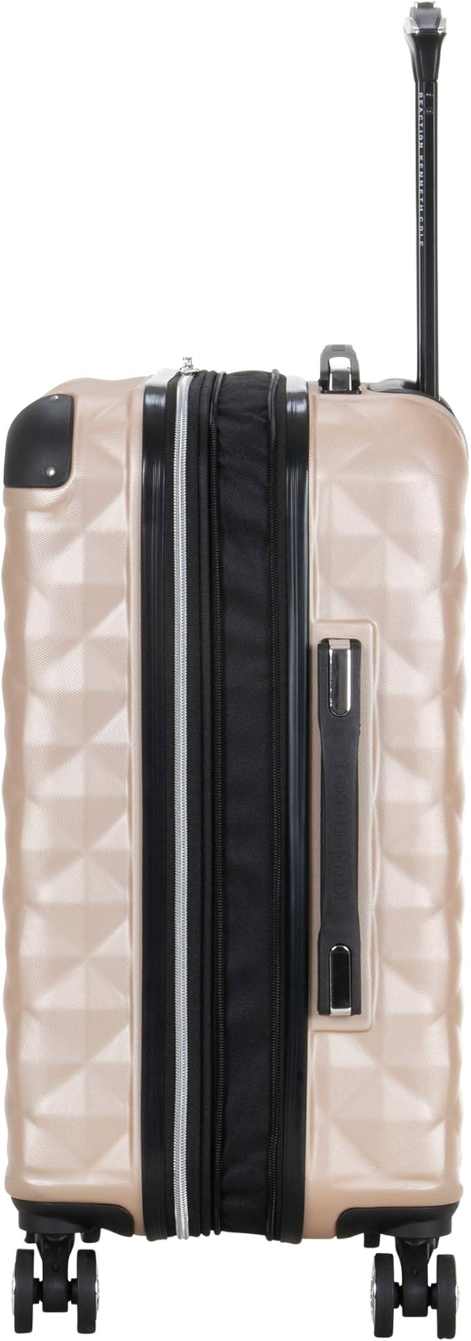 Kenneth Cole REACTION Diamond Tower Collection Lightweight Hardside Expandable 8-Wheel Spinner Travel Luggage, Rose Champagne, 2-Piece Set (20" & 28")