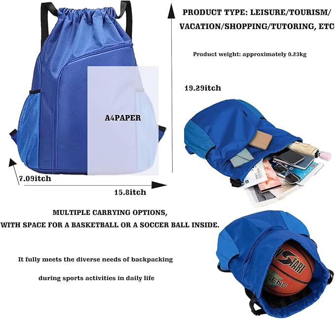 80L Rolling Duffel Bag with Wheels,Rolling Garment Bag,Military Tactical Wheeled Foldable Backpack For Deployment Traveling Camping Sporting (Blue+Drawstring bag)