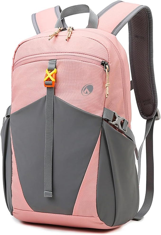 12L Small Hiking Backpack with Padded Strap for Women, Mini Lightweight Travel Backpack for Kids, Pink