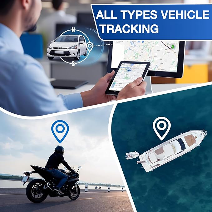 REWIRE SECURITY 104N 4G Magnetic GPS Tracker for Vehicle | Easy Mount | Fits with Car, Truck, Van & Motorbike | Portable Live Tracking | Up to 21-Day Battery Life | Low Cost Subscription Plans