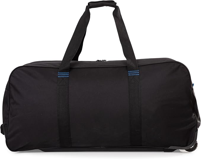 NHL National Hockey League 34-Inch Black Rolling Duffel Bag – Hockey Gear Bag with Wheels, Large Capacity Duffel Bag for Travel, Multi-Pocket Large Sports & Gym Equipment Bag