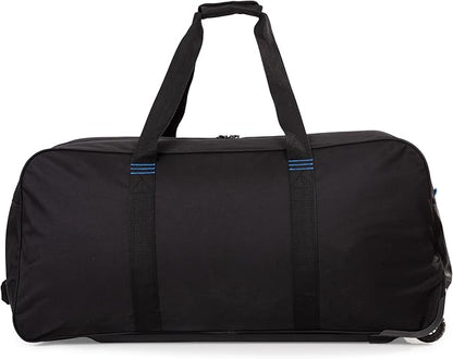 NHL National Hockey League 34-Inch Black Rolling Duffel Bag – Hockey Gear Bag with Wheels, Large Capacity Duffel Bag for Travel, Multi-Pocket Large Sports & Gym Equipment Bag