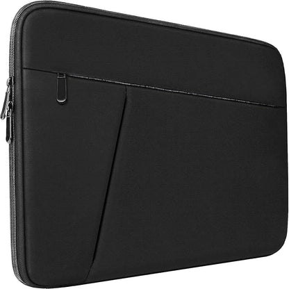 Laptop Sleeve 15 inch, Shockproof Protective Computer Carrying Cover with Front Pocket, Briefcase Laptop Sleeve Bag for 15 inch New MacBook Air, MacBook Pro, HP, Dell, Asus, Black