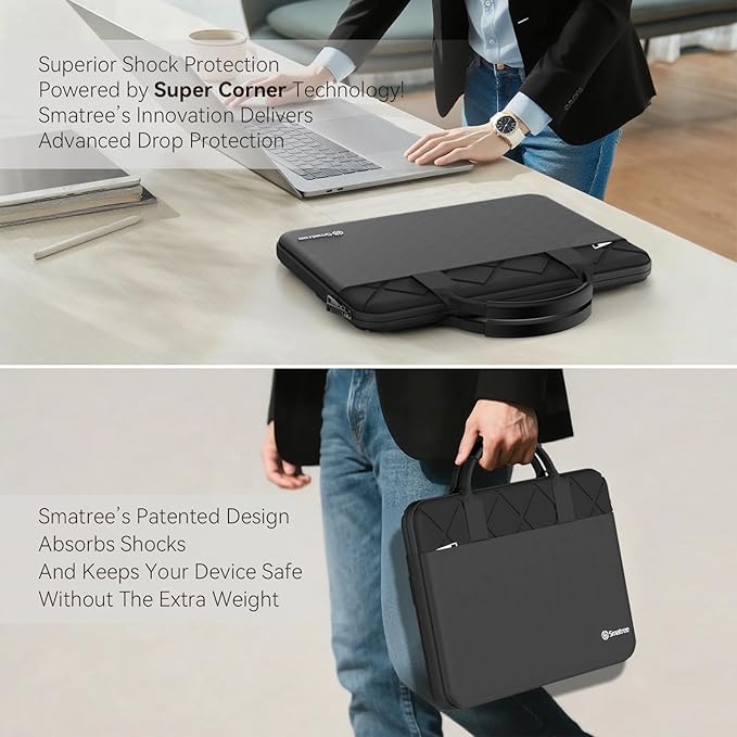 Smatree 17 inch Laptop Sleeve with Handle for Lenovo V17 Gen 2, for IdeaPad 3/3i Gen 6/7, Lenovo Protective Laptop Case with Accessory Pocket, YKK Zipper, Shockproof Design (E814)