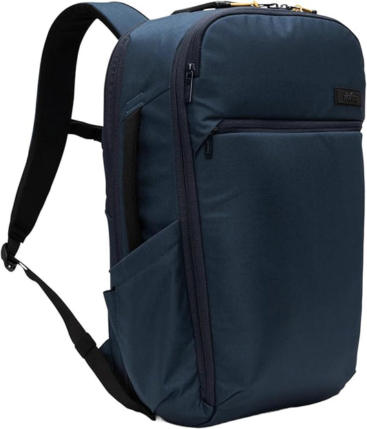 Halfday Roamer All-in-One Travel Backpack | 15” Laptop Compartment, Built-In Shoe/Laundry Pouch, Magnetic Sternum Strap, Padded Shoulder Support | Weekend & Business Trip Carry-On Bag, Marine
