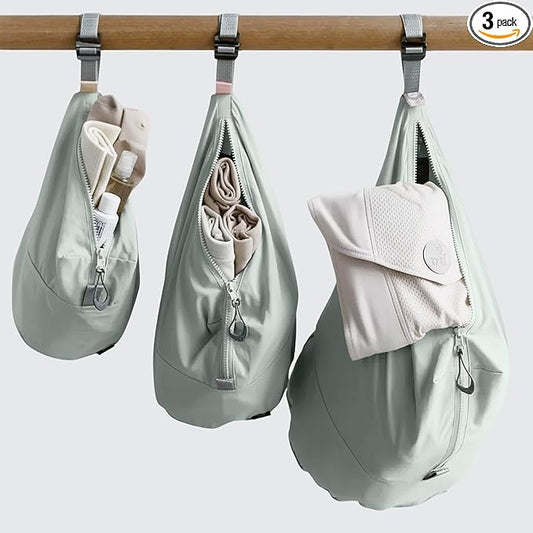 trtl Packing Pods, Sea Foam - Packing Cubes for Travel - Organizer Bags for Luggage to Maximize Space in Suitcase - Travel Packing Organizers - Includes Carry Strap - Comes with 3 Cube Sizes - 3 Pack