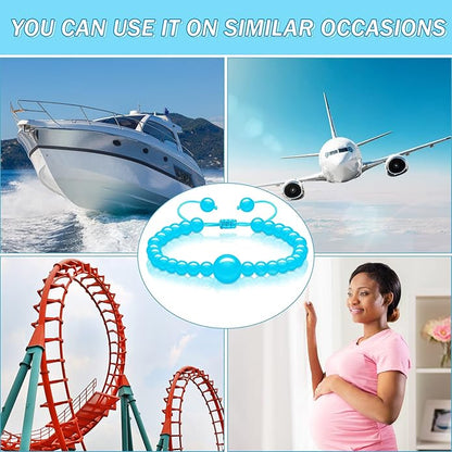 Sureio 6 Pcs Motion Sickness Bands Bracelet Anti Nausea Adjustable Wristband for Cruise Ship Essentials Seasickness Adult