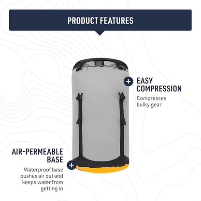 Sea to Summit eVac Compression Dry Bag, Waterproof Compression Sack, 35 Liter, Turkish Tile Blue