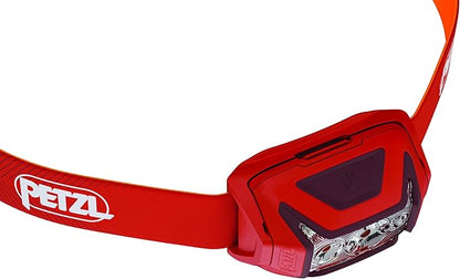 PETZL ACTIK Headlamp - Powerful 450 Lumen Light with Red Lighting, for Hiking, Climbing, Running, and Camping - Red