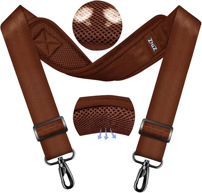 ZINZ 79.5" Universal Bag Strap with Ultra-Thick Fixed Breathable Pad Adjustable Heavy-Duty Shoulder Strap for Laptop Bag Crossbody Luggage Gym Bag Camera Bag and More -B01R01