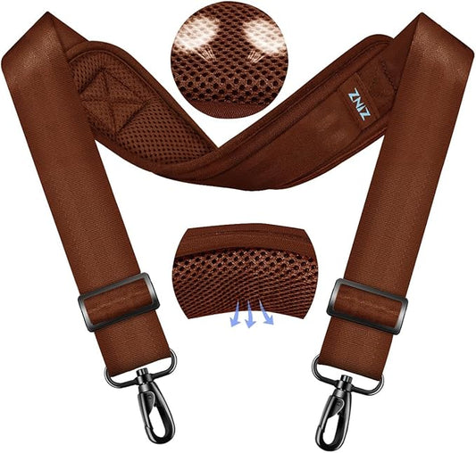 ZINZ 79.5" Universal Bag Strap with Ultra-Thick Fixed Breathable Pad Adjustable Heavy-Duty Shoulder Strap for Laptop Bag Crossbody Luggage Gym Bag Camera Bag and More -B01R01