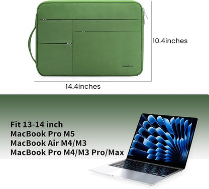 Omnpak for 13.6 inch MacBook Air Case Sleeve Compatible with MacBook 13 inch, 14-inch New MacBook Pro M5/M4/M3/M2/M1 Pro/Max, Water Repellent Laptop Case with Handle