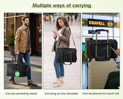 Pecute Cat Carrier Expandable, Airline Approved Cat Soft-Sided Carriers, Breathable Pet Carriers up to 5kg/12lbs, Collapsible Cat Bag Carrier Great for Travel, Outdoor, Hiking, Camping, Dark Gray