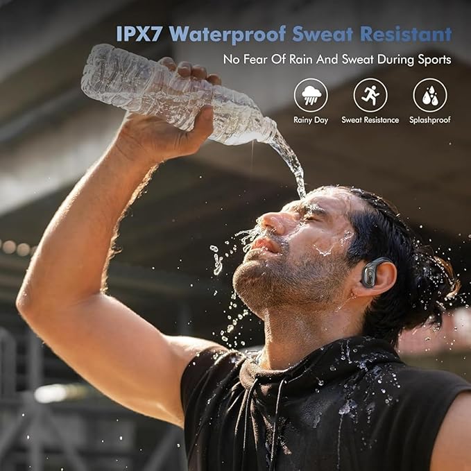 Wireless Earbuds, Sports Bluetooth Headphones, 75Hrs Playtime Ear Buds with LED Power Display, Noise Canceling Headset, IPX7 Waterproof Earphones for Workout/Running