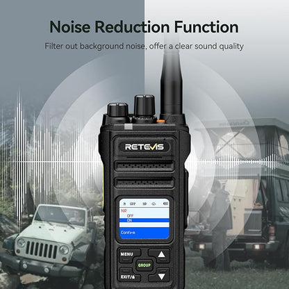 Retevis NR30S GMRS Long Range 2 Way Radio,IP67 Waterproof Two Way Radio,High Output,Professional Walkie Talkies for Emergency,Noise Canceling,2800mAh,NOAA,Group Call,for Off-Road Hunting (2 Pack)