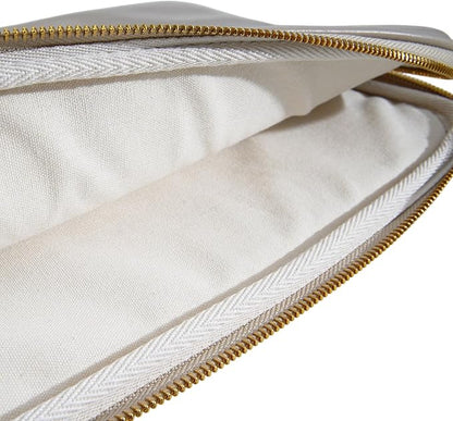 PU Leather Padded Laptop Sleeve Bag 13Inch Compatible with 2024 MacBook Air 13.6 A3113 M3 A2681,New MacBook Pro 13 M2 A2686 with Charger Pouch Color Sand