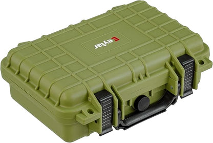 Eylar Protective Gear and Camera Hard Case Waterproof Dry Box with Foam 11.6 Inch 8.3 Inch 3.8 Inch (OD Green)