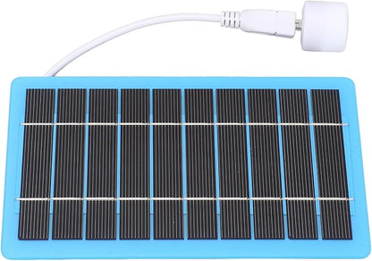 Yosoo 5W Solar Panel Charger for Phone, USB Port and LED Light, Small & Lightweight Power Bank for Outdoor Camping, Hiking, Fishing