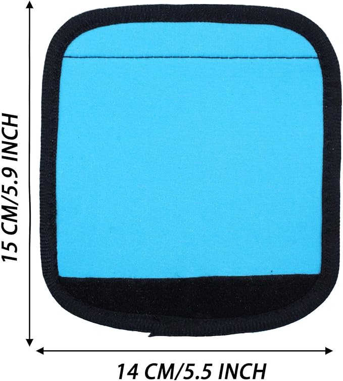 Luggage Handle Wraps, Soft Travel Bag Handle Cover, Padded Handle Grip, Suitcase Tags Identifiers for Travel Accessories, Blue, 2pcs