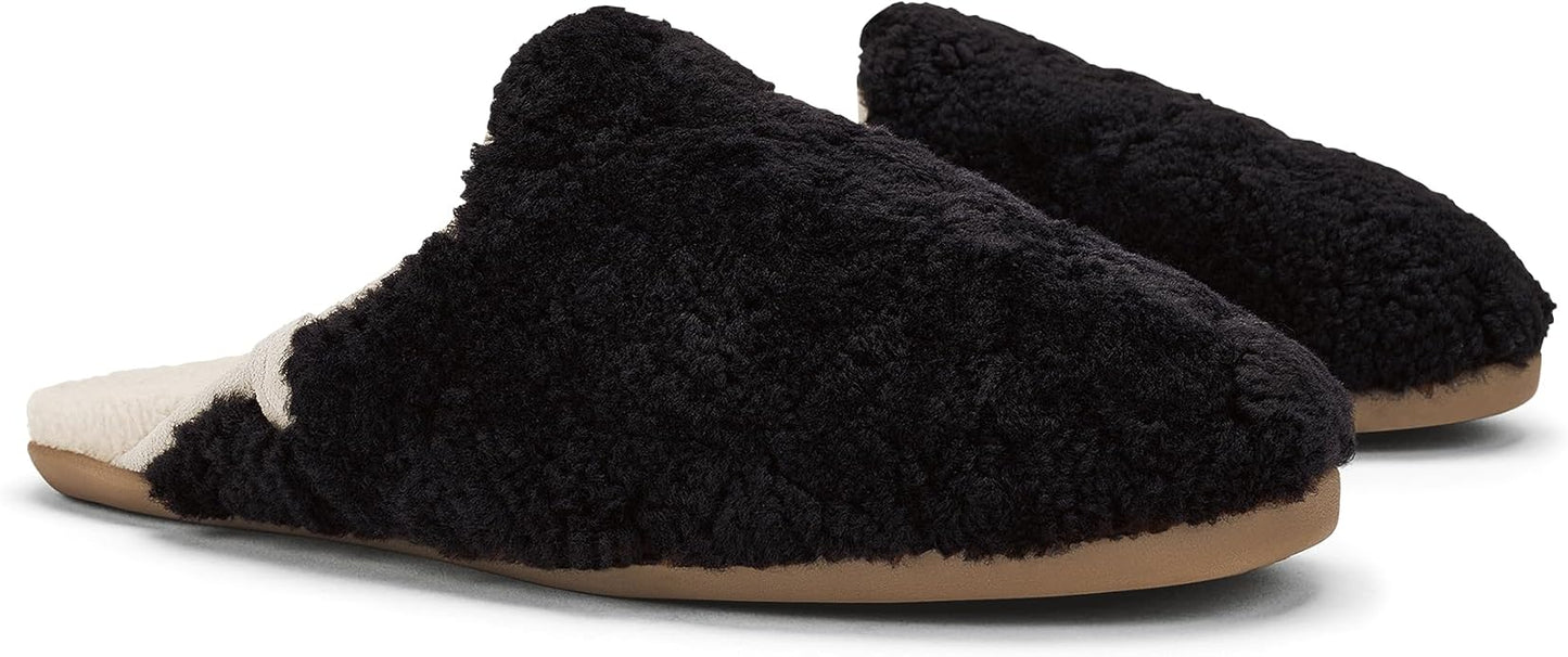 OLUKAI Hale Mule Women's Slipper, Women's Slip-On Shoes, Genuine Shearling with Fleece Lining, Wet Grip Soles for Inside & Outside Wear, Cute & Ultra-Soft Comfort Fit