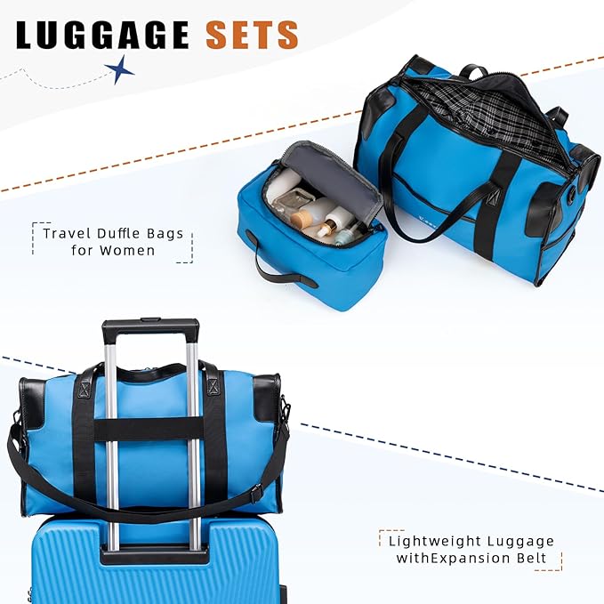 Expandable Carry on Luggage Sets,Suitcases with Detachable Wheels Hardshell 22x14x9 Airline Approved,Lightweight Luggage Set with TSA Lock,Carry on Suitcase