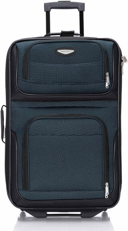 Travel Select Amsterdam Softside Expandable Luggage with Rolling Wheels, Navy, 4-Piece Set (15/21/25/29)