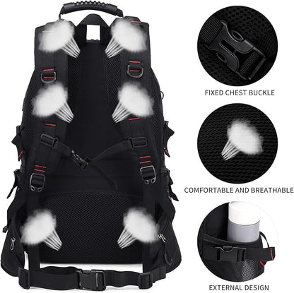Nerlion 40L Hiking Backpack Travel Backpack for Men Women Camping Waterproof Outdoor Hiking Daypack Lightweight Backpack (Black)