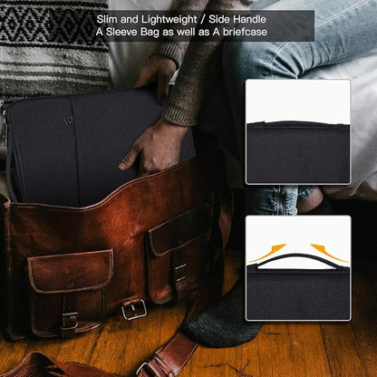 17.3 Inch Laptop Sleeve Case for Lenovo IdeaPad 3, HP Pavilion 17/Envy 17/OMEN 17/ HP Probook 470 G5, Acer Chromebook 17, Asus VivoBook 17.3/ Asus TUF Gaming Laptop Case Bag(Black)