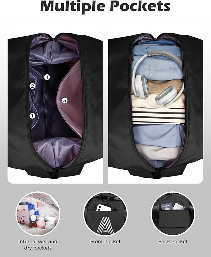 Bridesmaid Gifts, Initial Travel Duffel Bag, Gym Bag, Duffel Bag,Personalized Weekender Bag，Overnight Bag Friend Wedding Girlfriend Birthday Gifts for Women Gifts for Teen Girls (Letter S)