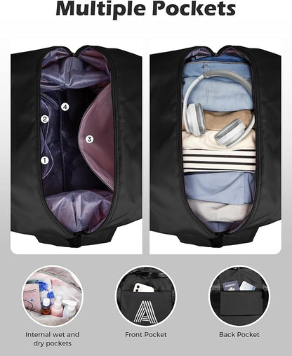 Birthday Gifts for Women,Initial Travel Duffel Bag, Sports Gym Bag, Personalized Weekender Bag，Overnight Bag for Women， Gifts for Women Mom Gifts Teacher Gifts (Letter C)