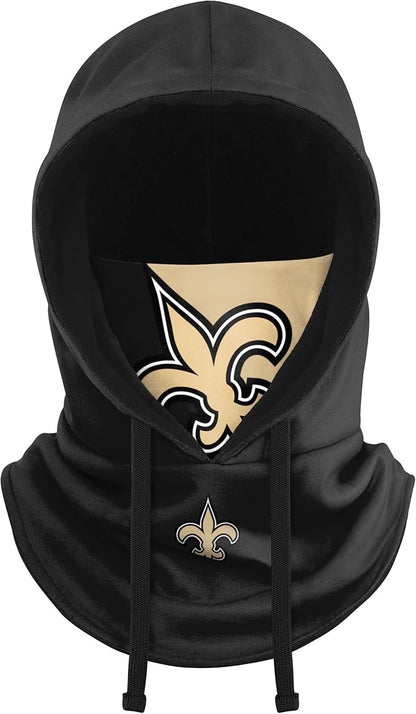 NFL Team Logo Team Color Drawstring Winter Cap Hooded Gaiter Balaclava Face Cover