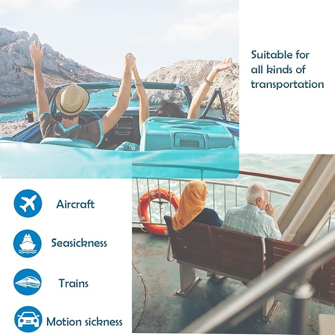Motion Sickness Patches Behind Ear is Effective for Cruise in Adults and Kids,Travel Friendly. (20Pcs)