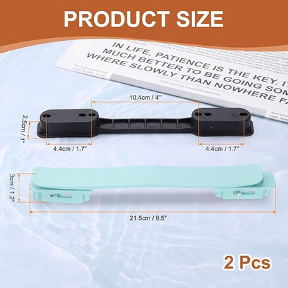 uxcell 2 Pcs Luggage Handle Replacement 8.5 Inch Suitcase Handle Carry Strap Plastic Pull Handle Grip Luggage Replacement Parts with Screws for Suitcase Box Luggage Case, Light Blue