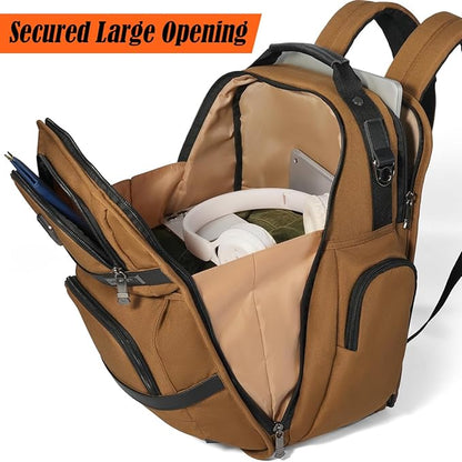 WELKINLAND 24H Business Backpack for Men with Toiletry Bag, 16" Laptop Executive Backpack for Mens, 28L Business Computer Backpacks, Heavy Duty Laptop Backpack, Carry-on Executive Backpacks for Men