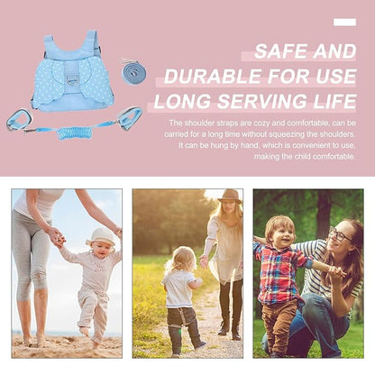 Harness Leash with Anti-Lost Wrist Link Safety Walking Strap Backpack for Boys and Skin-Friendly Breathable Leash for Outdoor Travel and Daily Use