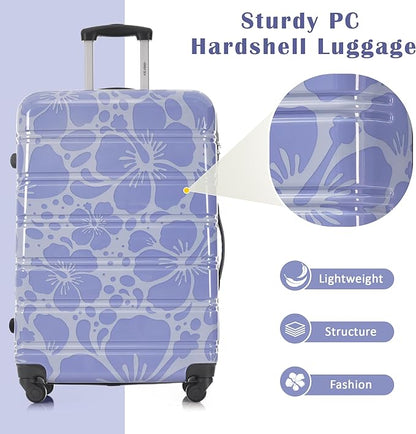 Merax Luggage Sets 3 Piece, Hardside Suitcase Set with Spinner Wheels, Lightweight 20+24+28 IN Suitcase with Carry on Luggage, Blue