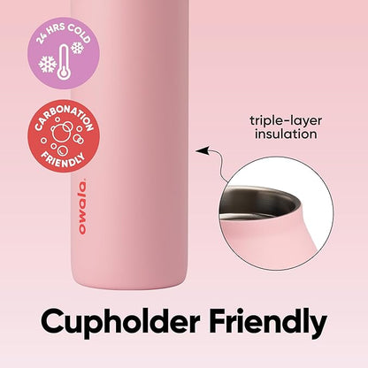 Owala FreeSip Twist Insulated Stainless Steel Water Bottle with Straw for Sports and Travel, BPA-Free, 24-oz, Blue (Vigilante) (DSG)