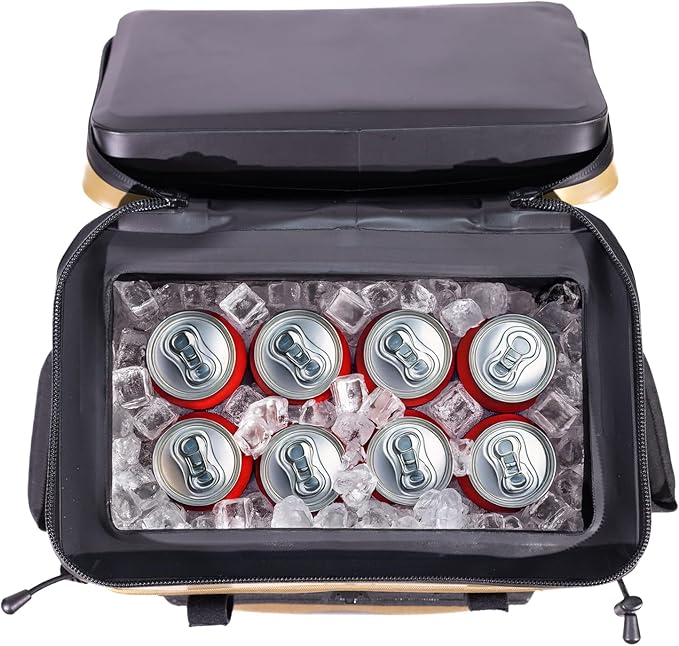 Convertible Cooler Backpack with Dry Storage by JustinCASE | Waterproof Travel Cooler Bag for Drinks, Clothes & Trips