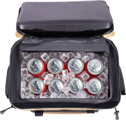 Convertible Cooler Backpack with Dry Storage by JustinCASE | Waterproof Travel Cooler Bag for Drinks, Clothes & Trips