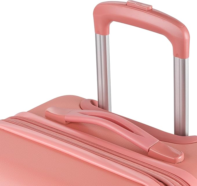 SwissGear 7366 Signature Hardside Expandable Luggage with Spinner Wheels, TSA Lock, Cup-Holder, Coral Almond, Carry-On 19-Inch