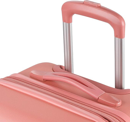 SwissGear 7366 Signature Hardside Expandable Luggage with Spinner Wheels, TSA Lock, Cup-Holder, Coral Almond, Carry-On 19-Inch