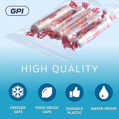 GPI - Pack of 200, 2.5" x 4" 2 Mil Thick - Clear Plastic Reclosable Zip Bags - Bulk, Strong & Durable Poly Baggies with Resealable Zip Top Lock for Travel, Storage, Packaging & Shipping